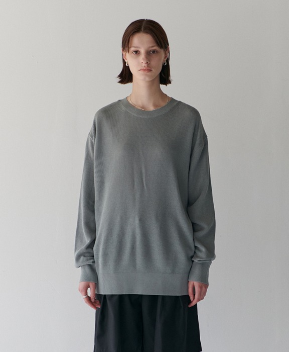 Long Sleeve Summer knit - light grey