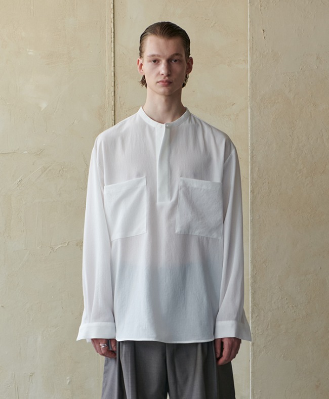 China Big Poket shirt - white