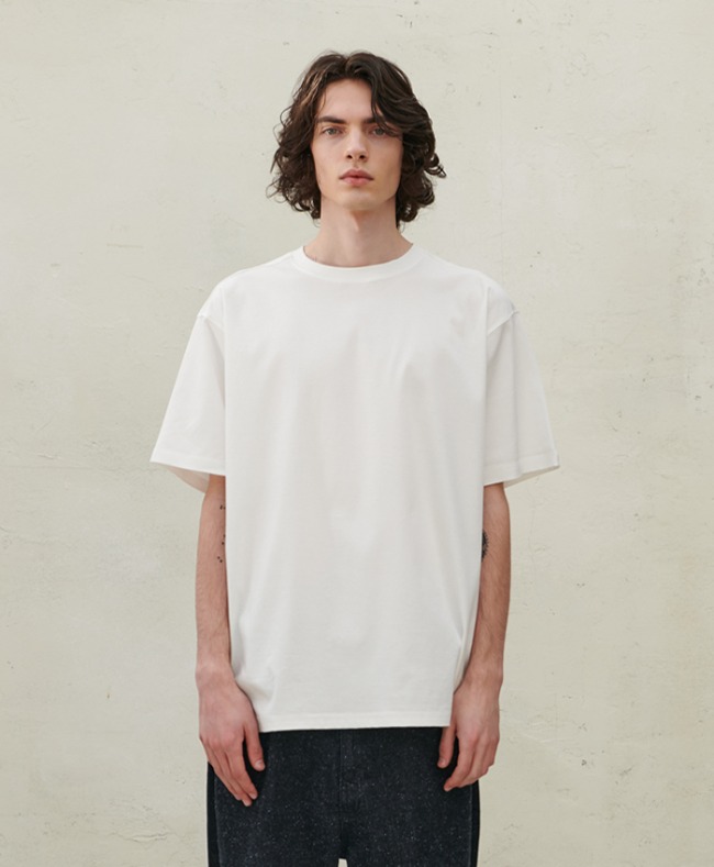 60S Double Silket Cotton T-shirt - white